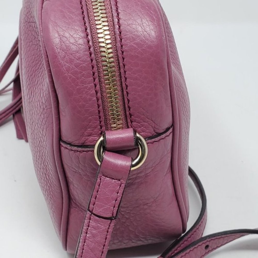 Auth Gucci Disco Camera Pink Leather Crossbody Bag - Picture 6 of 15